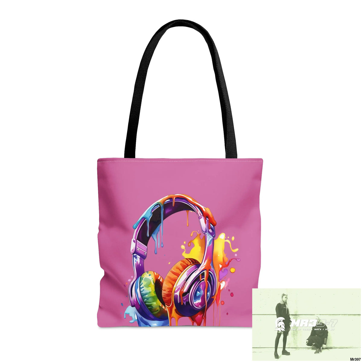 A1- Vigilante Sparta Melting Headphones Tote Bag (AOP) Medium Bags