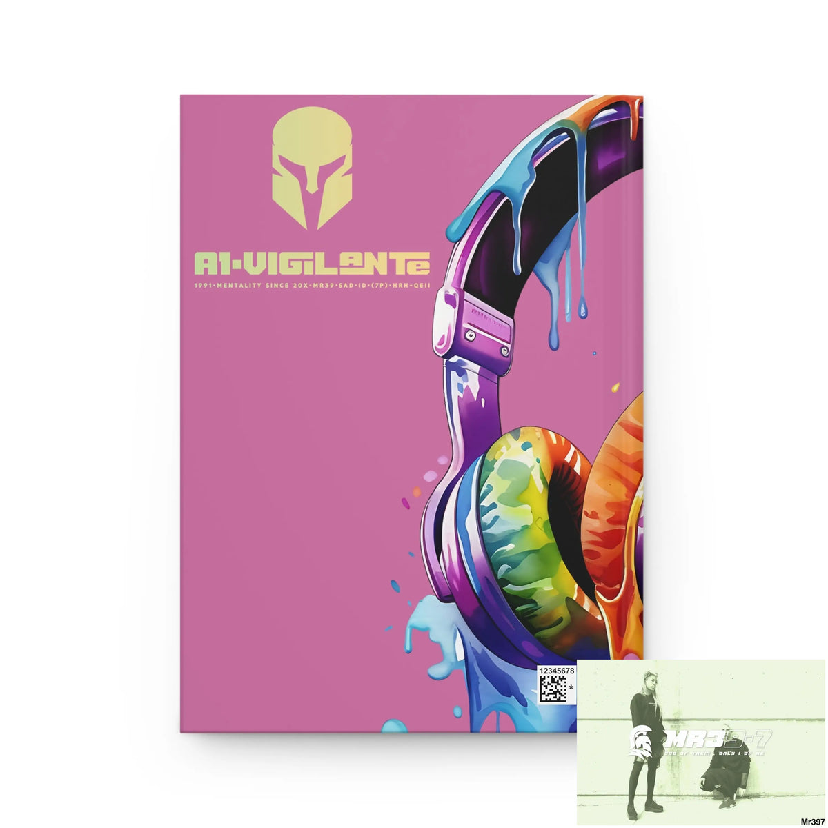 A1• Vigilante Sparta Melting Headset Hardcover Journal Matte Journal Paper products