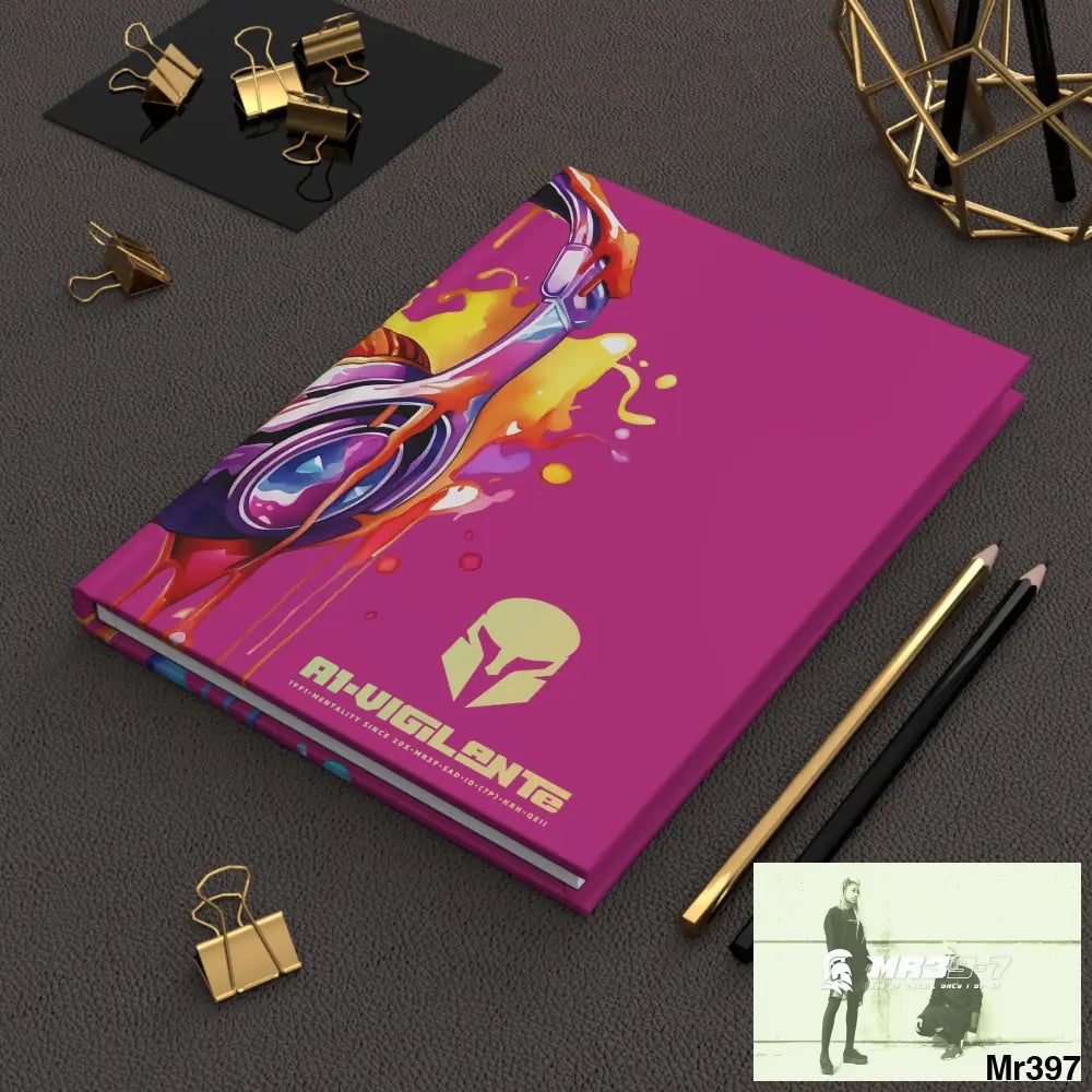 A1• Vigilante Sparta Melting Headset Hardcover Journal Matte Journal Paper products