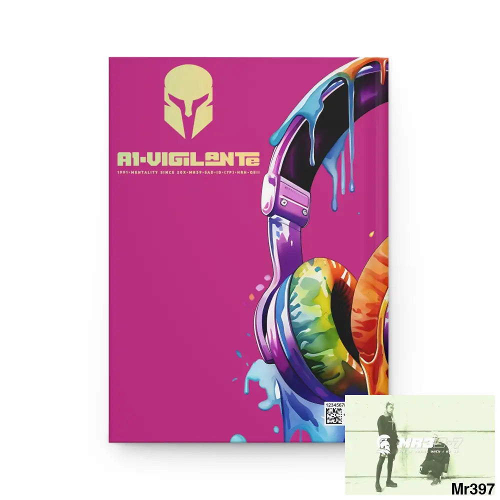 A1• Vigilante Sparta Melting Headset Hardcover Journal Matte Journal Paper products