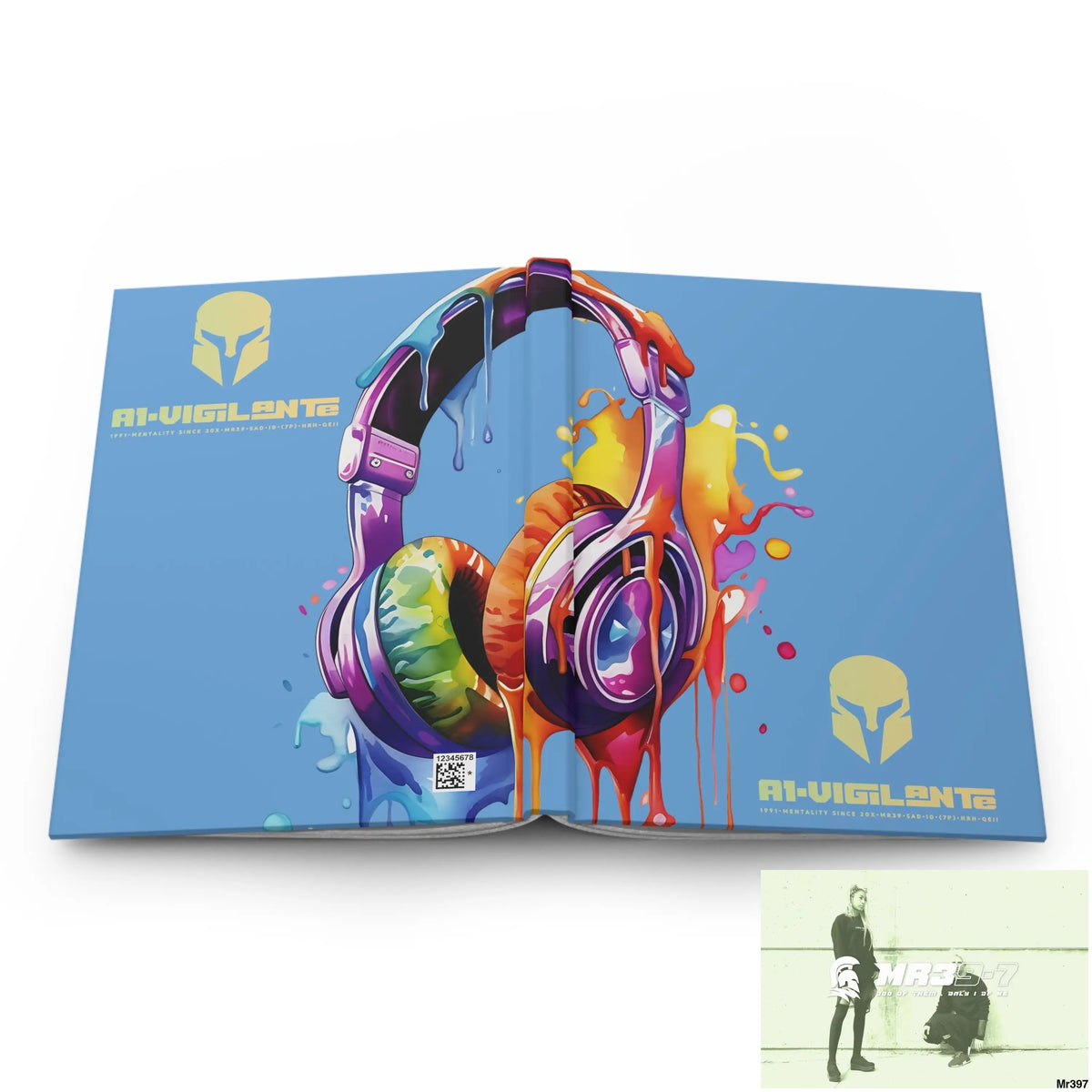 A1• Vigilante Sparta Melting Headset Hardcover Journal Matte Journal Paper products