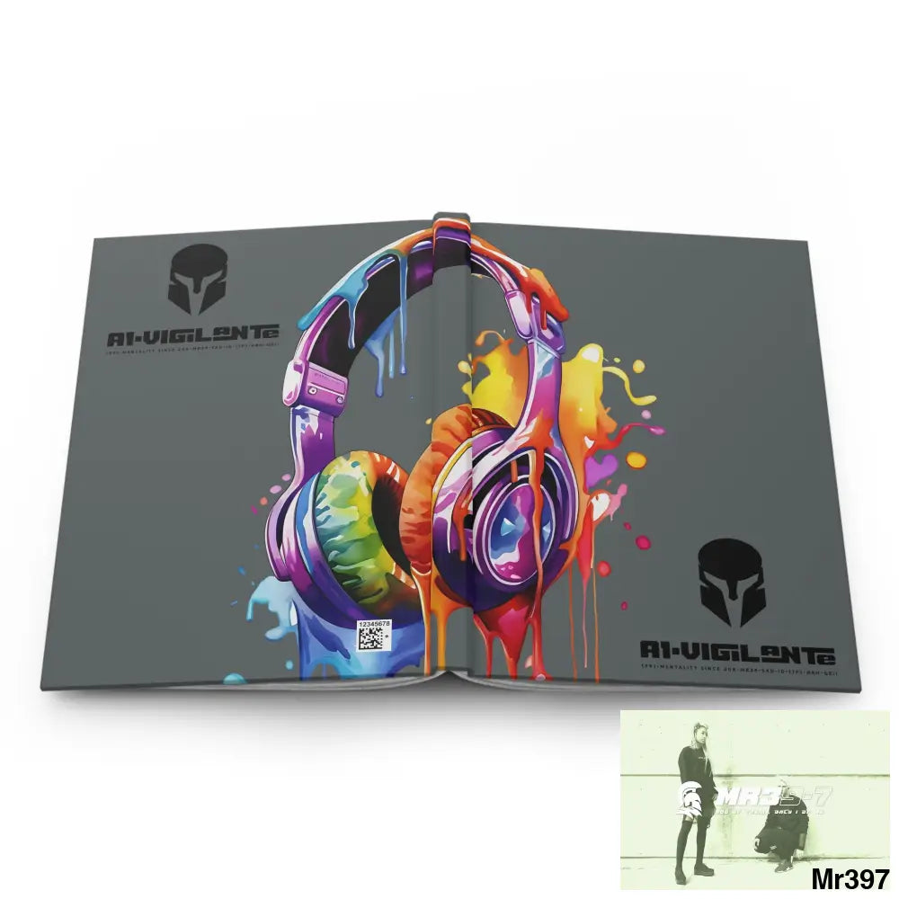 A1• Vigilante Sparta Melting Headset Hardcover Journal Matte Journal Paper products