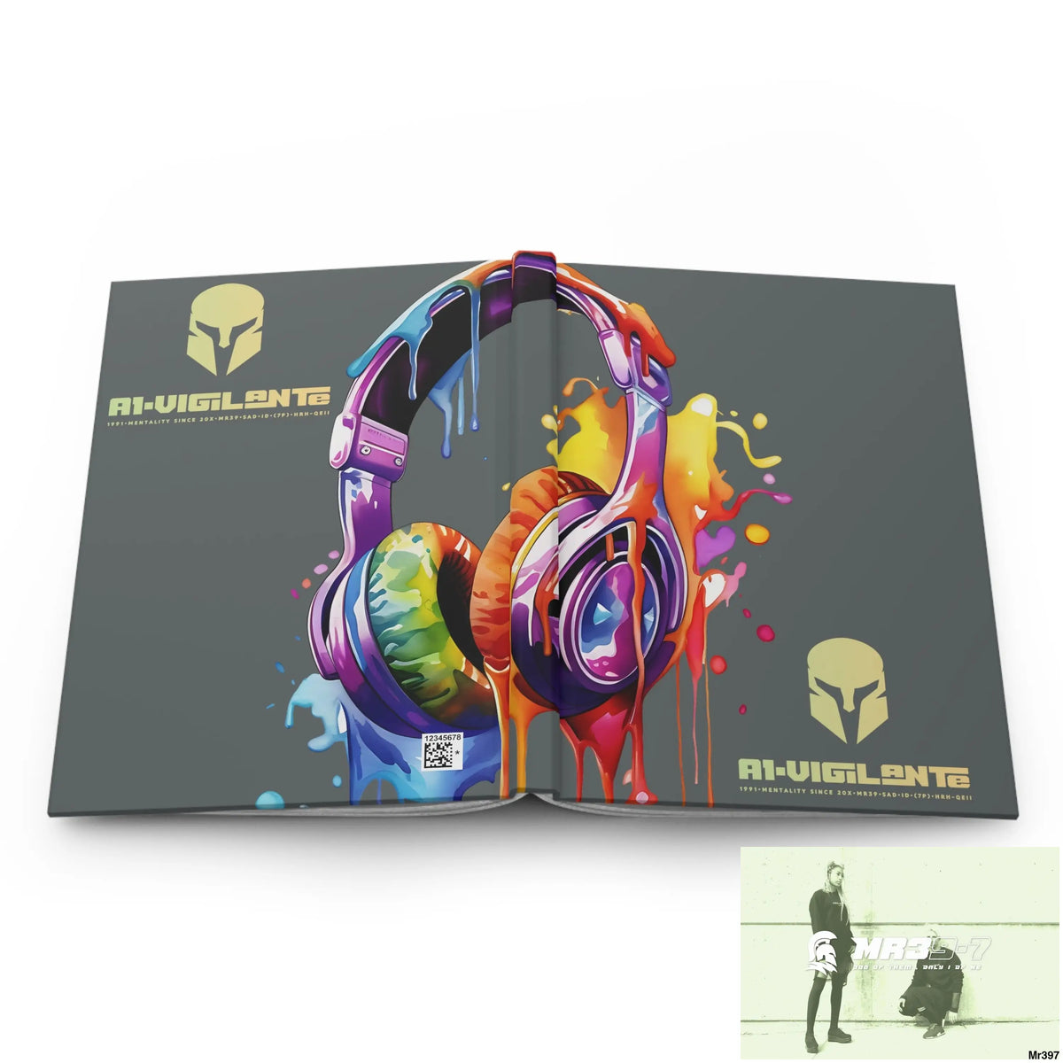 A1• Vigilante Sparta Melting Headset Hardcover Journal Matte Journal Paper products