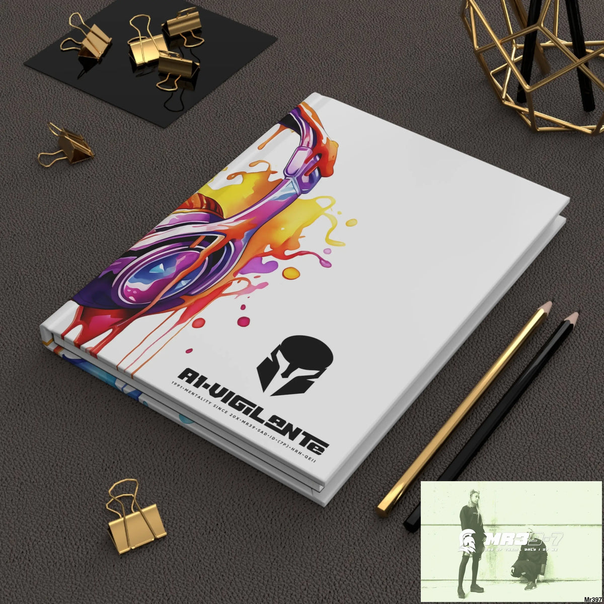 A1• Vigilante Sparta Melting Headset Hardcover Journal Matte Journal Paper products