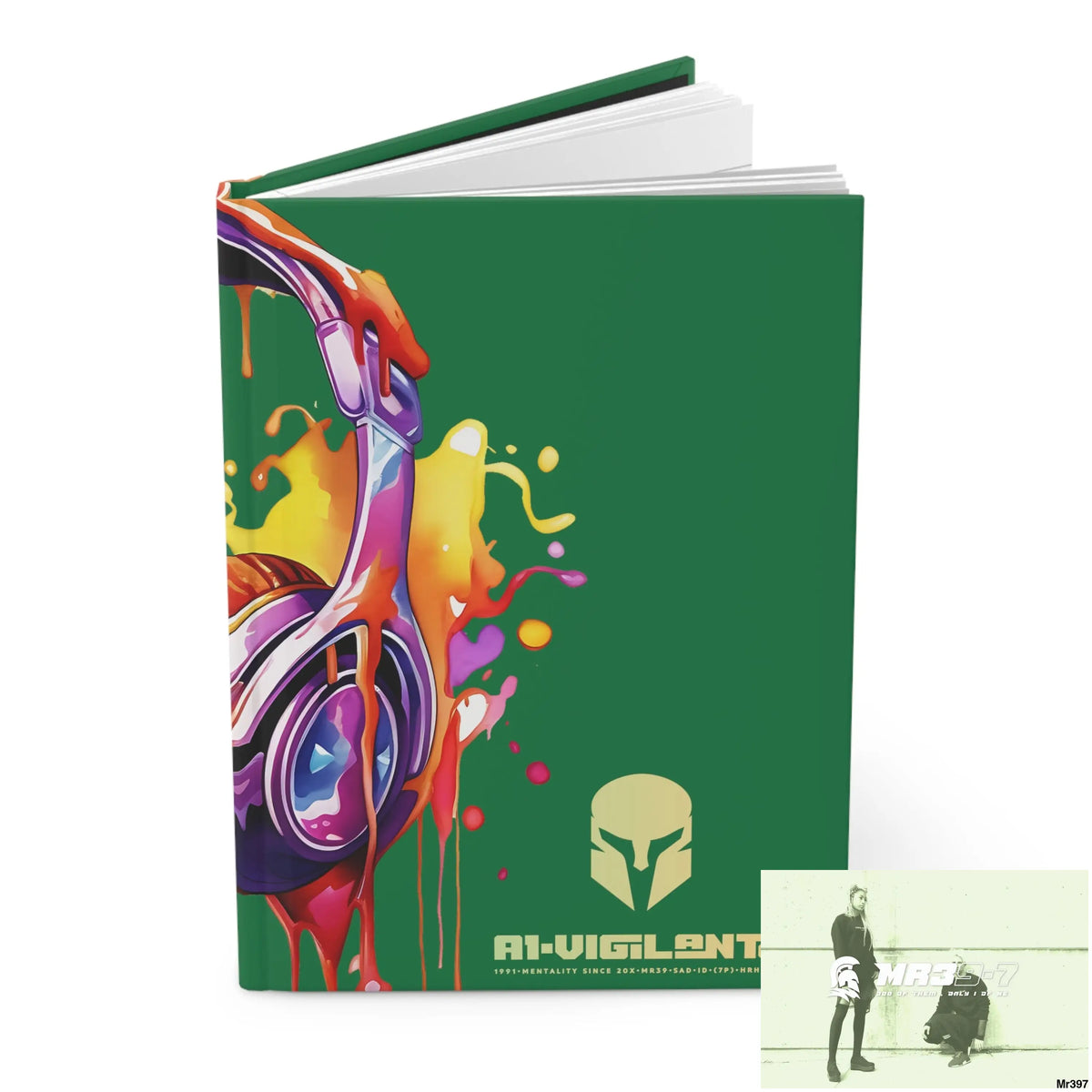 A1• Vigilante Sparta Melting Headset Hardcover Journal Matte Journal Paper products