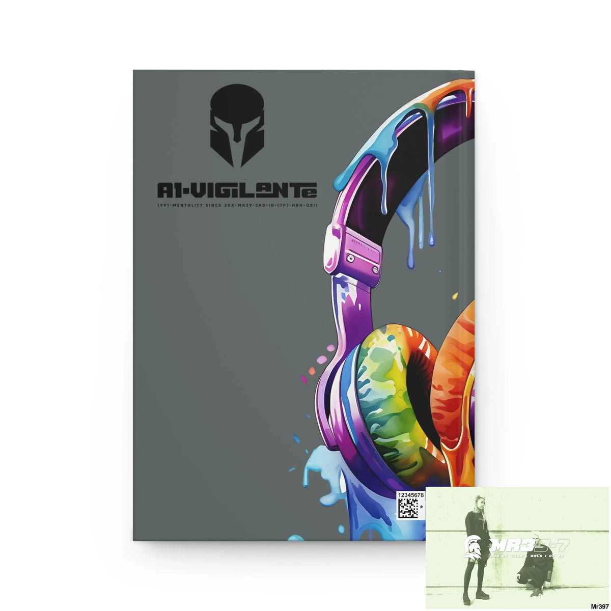 A1• Vigilante Sparta Melting Headset Hardcover Journal Matte Journal Paper products