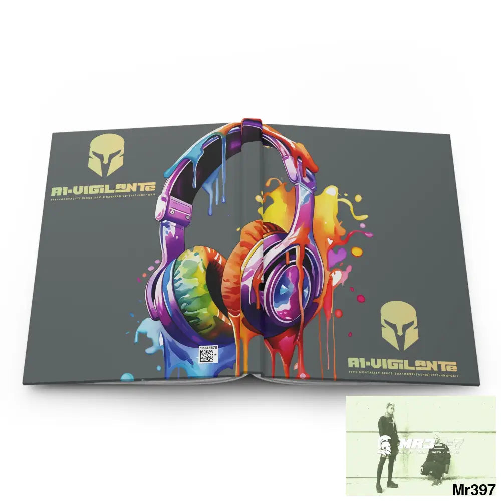 A1• Vigilante Sparta Melting Headset Hardcover Journal Matte Journal Paper products
