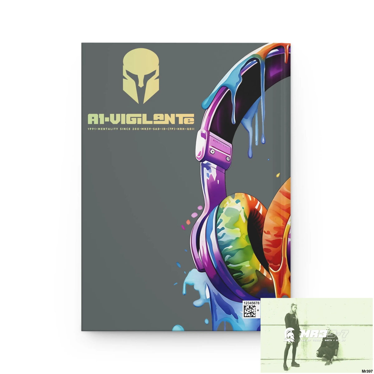 A1• Vigilante Sparta Melting Headset Hardcover Journal Matte Journal Paper products