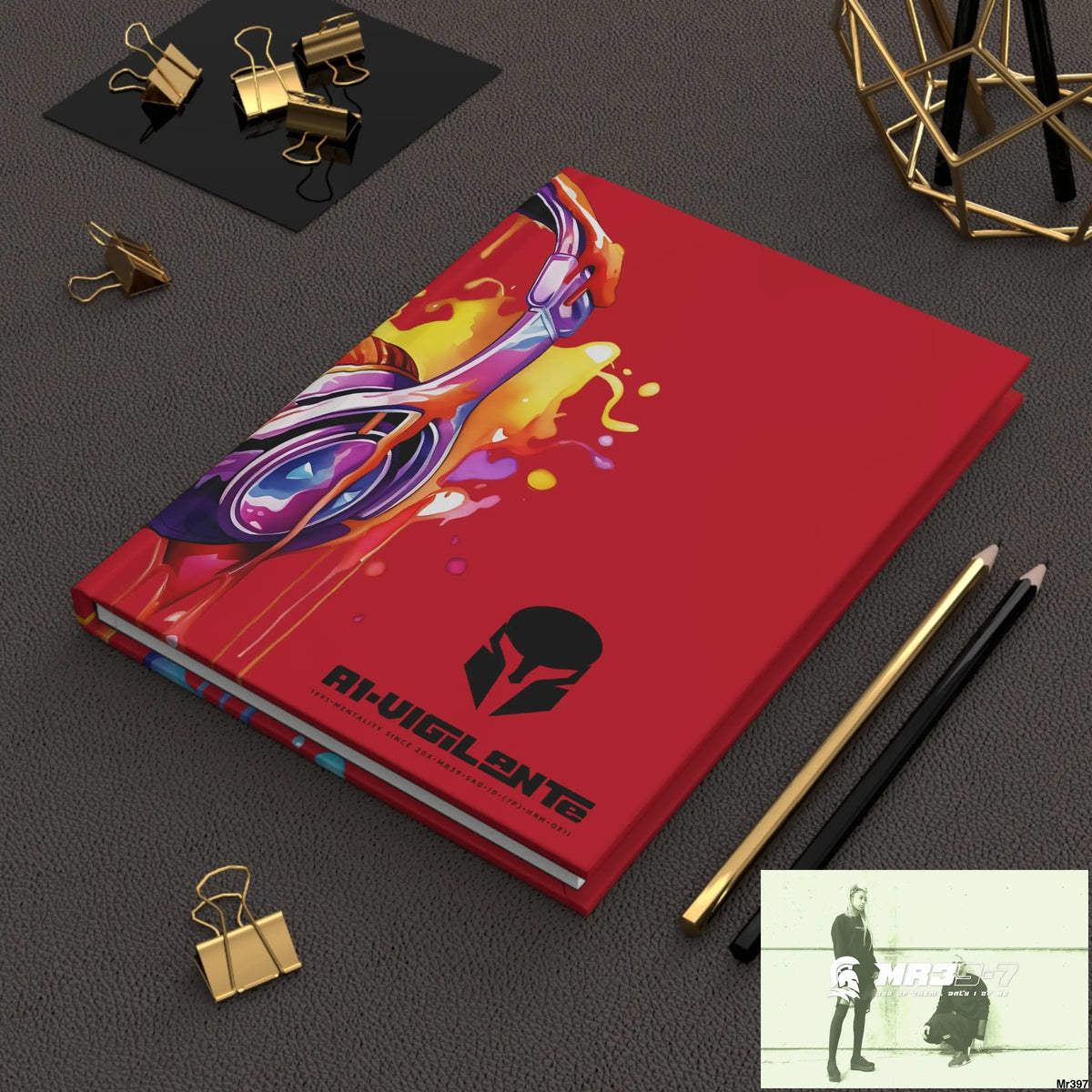 A1• Vigilante Sparta Melting Headset Hardcover Journal Matte Journal Paper products