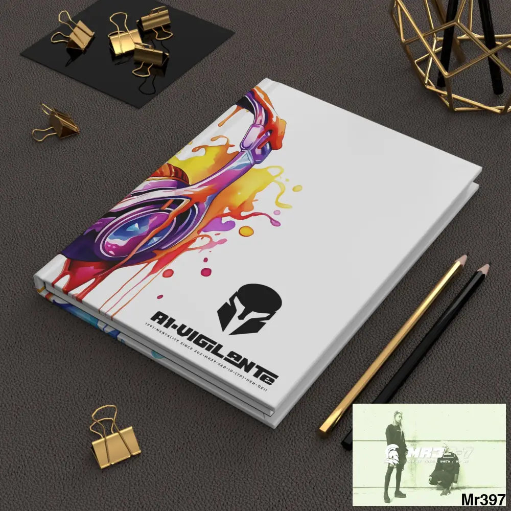 A1• Vigilante Sparta Melting Headset Hardcover Journal Matte Journal Paper products