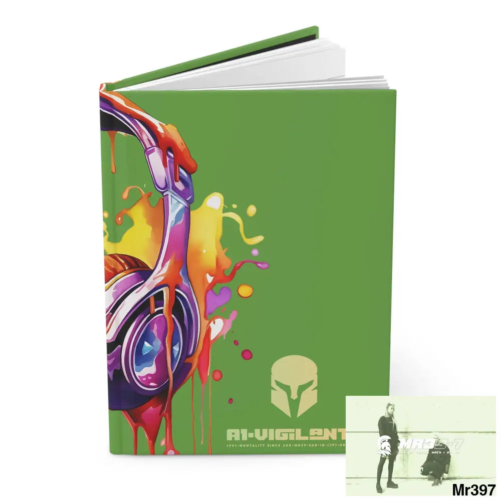A1• Vigilante Sparta Melting Headset Hardcover Journal Matte Journal Paper products