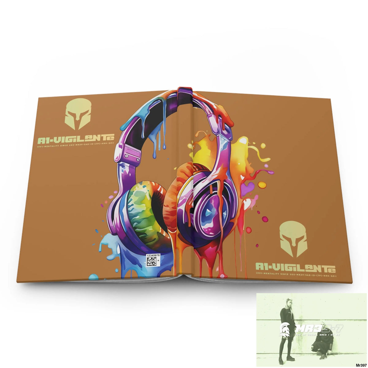 A1• Vigilante Sparta Melting Headset Hardcover Journal Matte Journal Paper products
