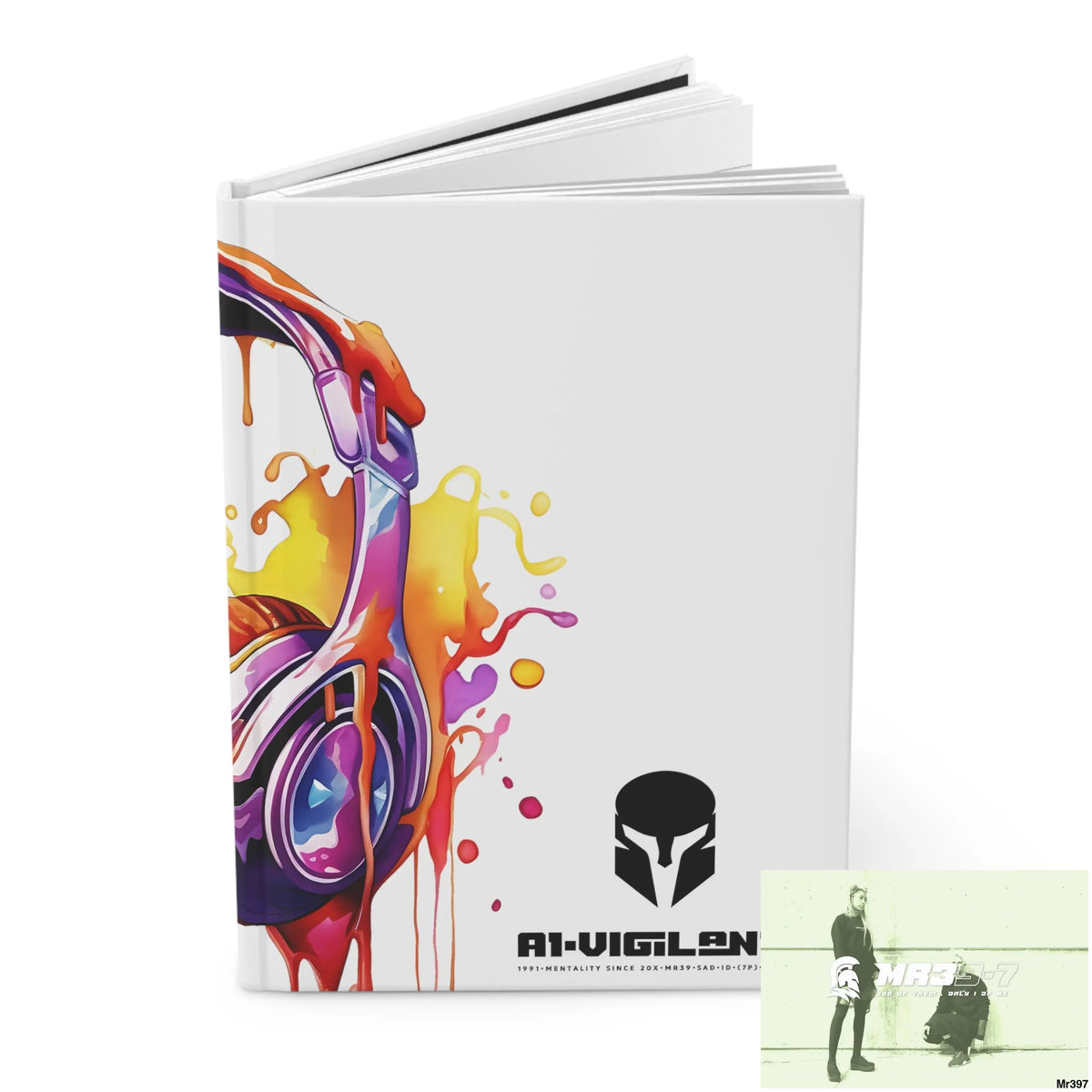 A1• Vigilante Sparta Melting Headset Hardcover Journal Matte Journal Paper products