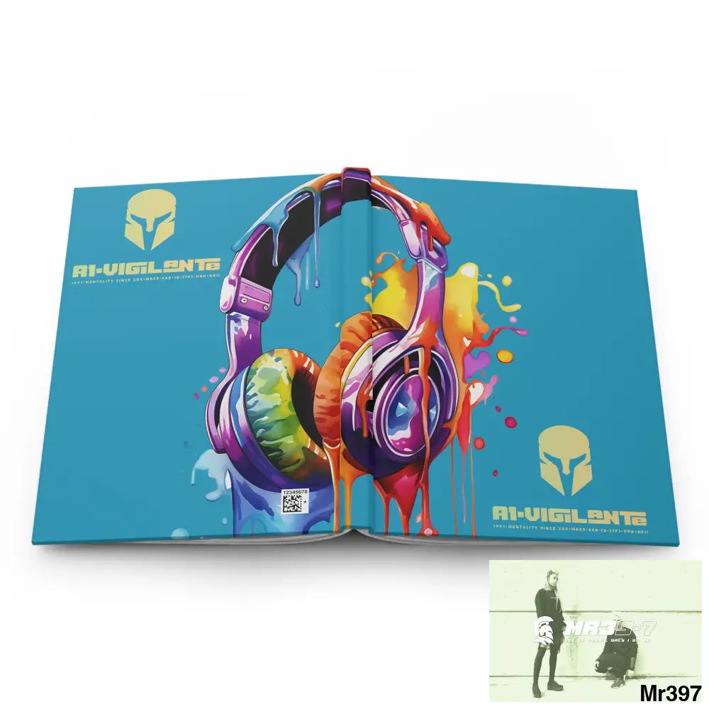 A1• Vigilante Sparta Melting Headset Hardcover Journal Matte Journal Paper products
