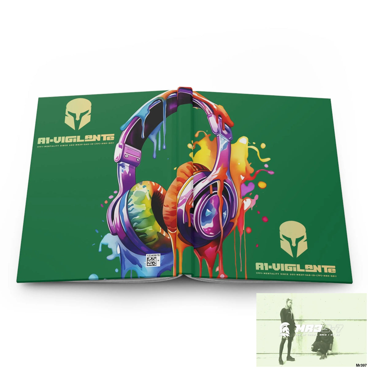 A1• Vigilante Sparta Melting Headset Hardcover Journal Matte Journal Paper products