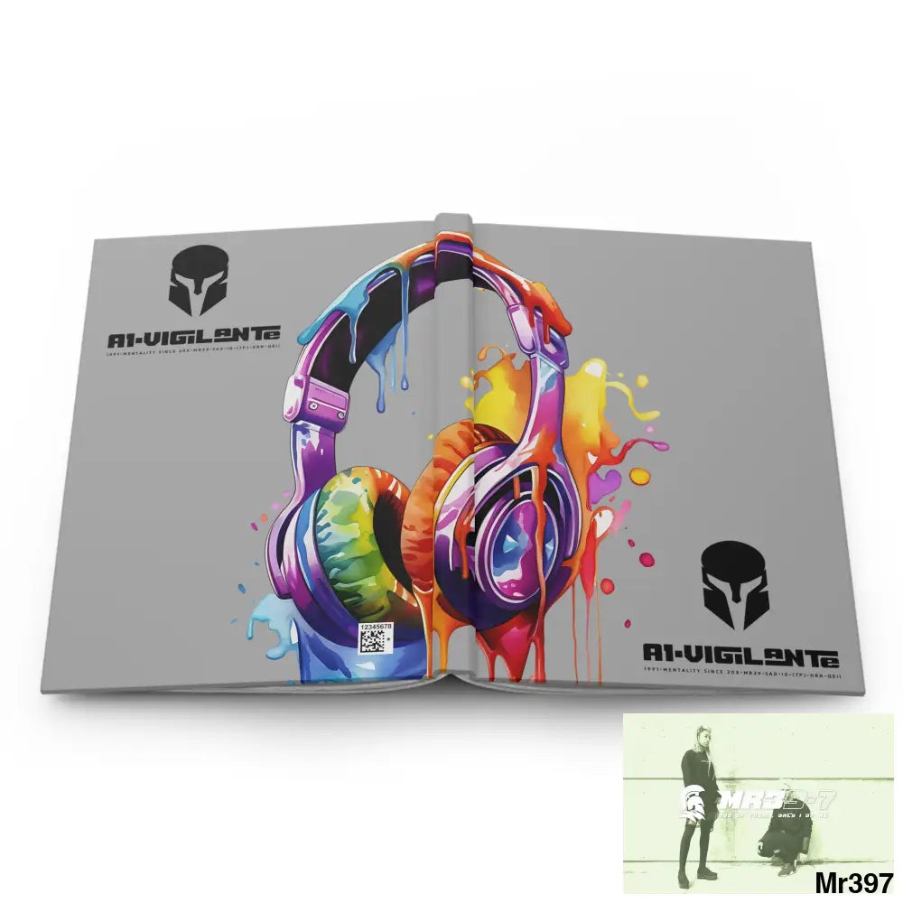 A1• Vigilante Sparta Melting Headset Hardcover Journal Matte Journal Paper products
