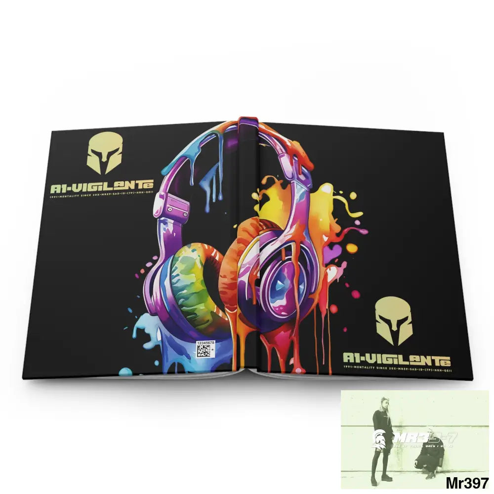 A1• Vigilante Sparta Melting Headset Hardcover Journal Matte Journal Paper products