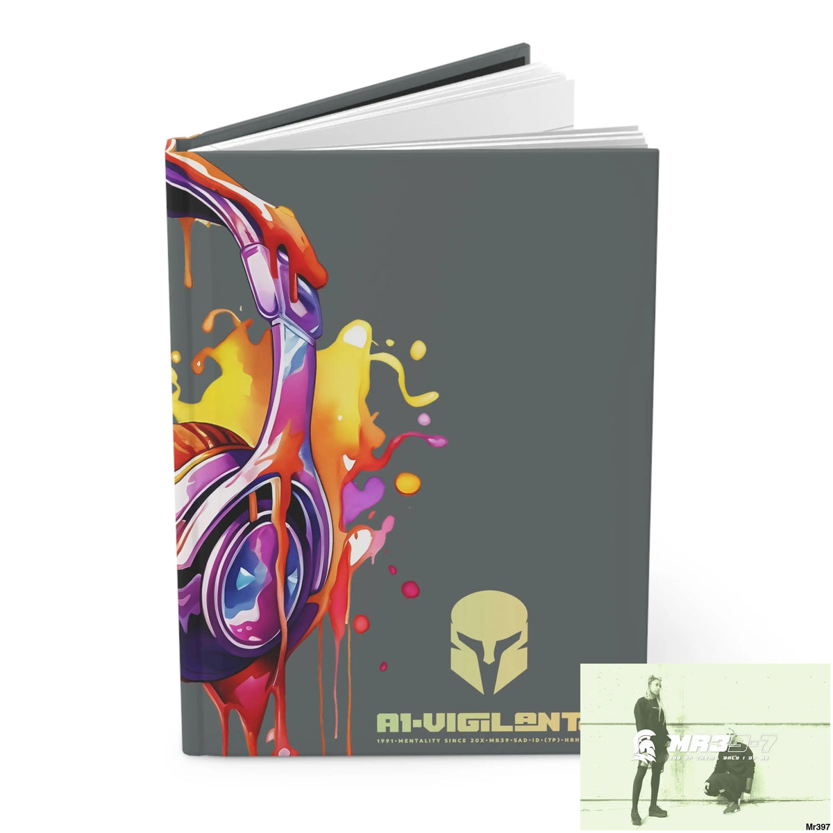 A1• Vigilante Sparta Melting Headset Hardcover Journal Matte Journal Paper products
