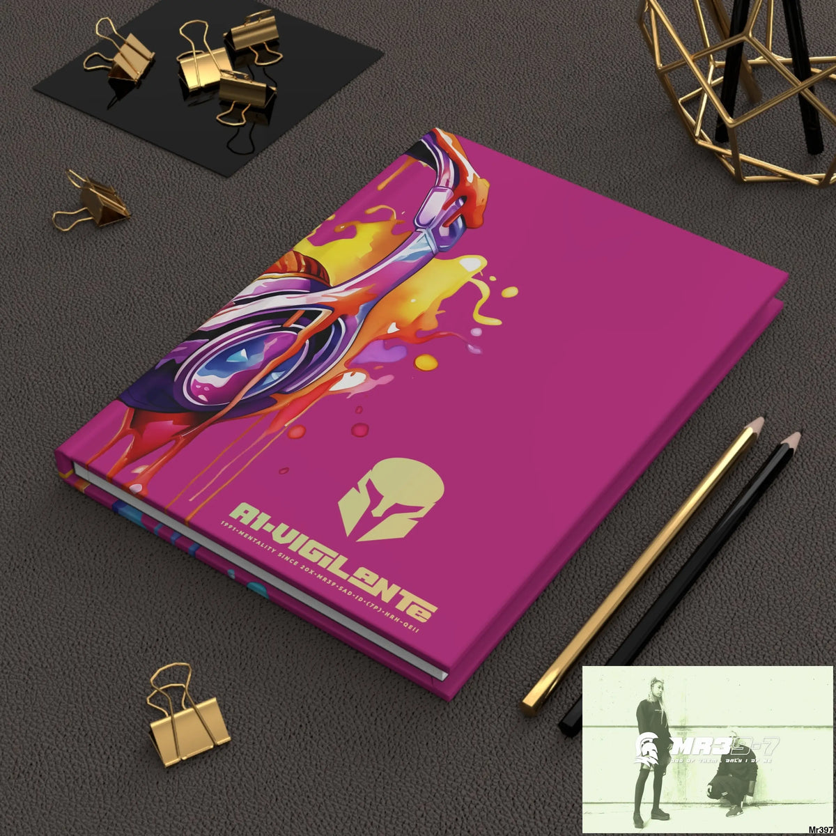 A1• Vigilante Sparta Melting Headset Hardcover Journal Matte Journal Paper products