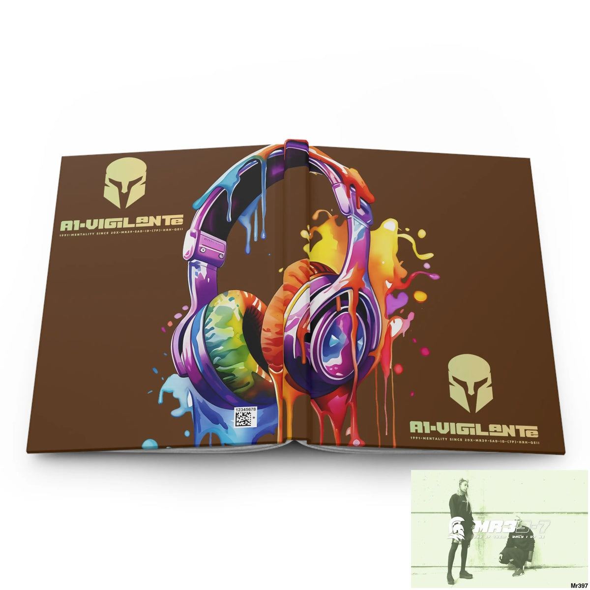 A1• Vigilante Sparta Melting Headset Hardcover Journal Matte Journal Paper products