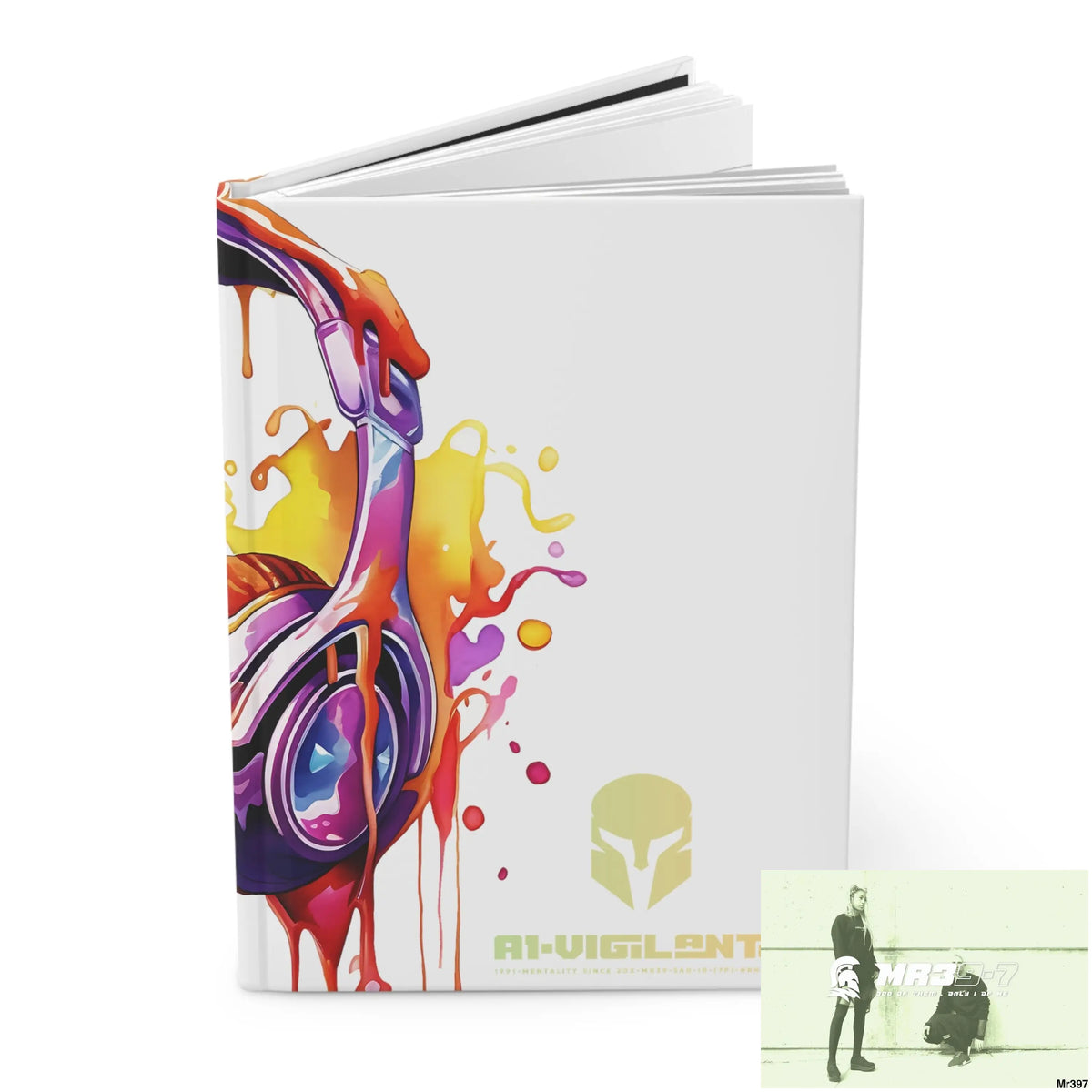 A1• Vigilante Sparta Melting Headset Hardcover Journal Matte Journal Paper products