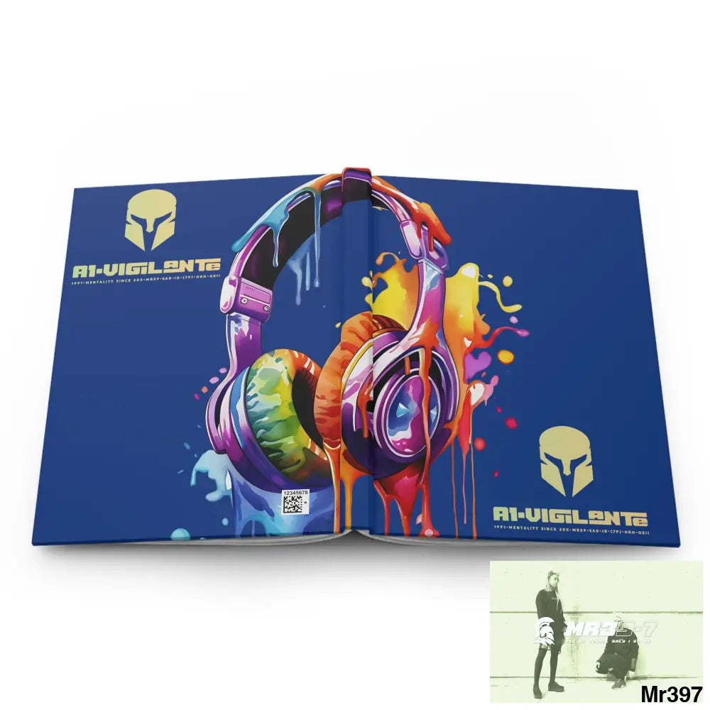 A1• Vigilante Sparta Melting Headset Hardcover Journal Matte Journal Paper products
