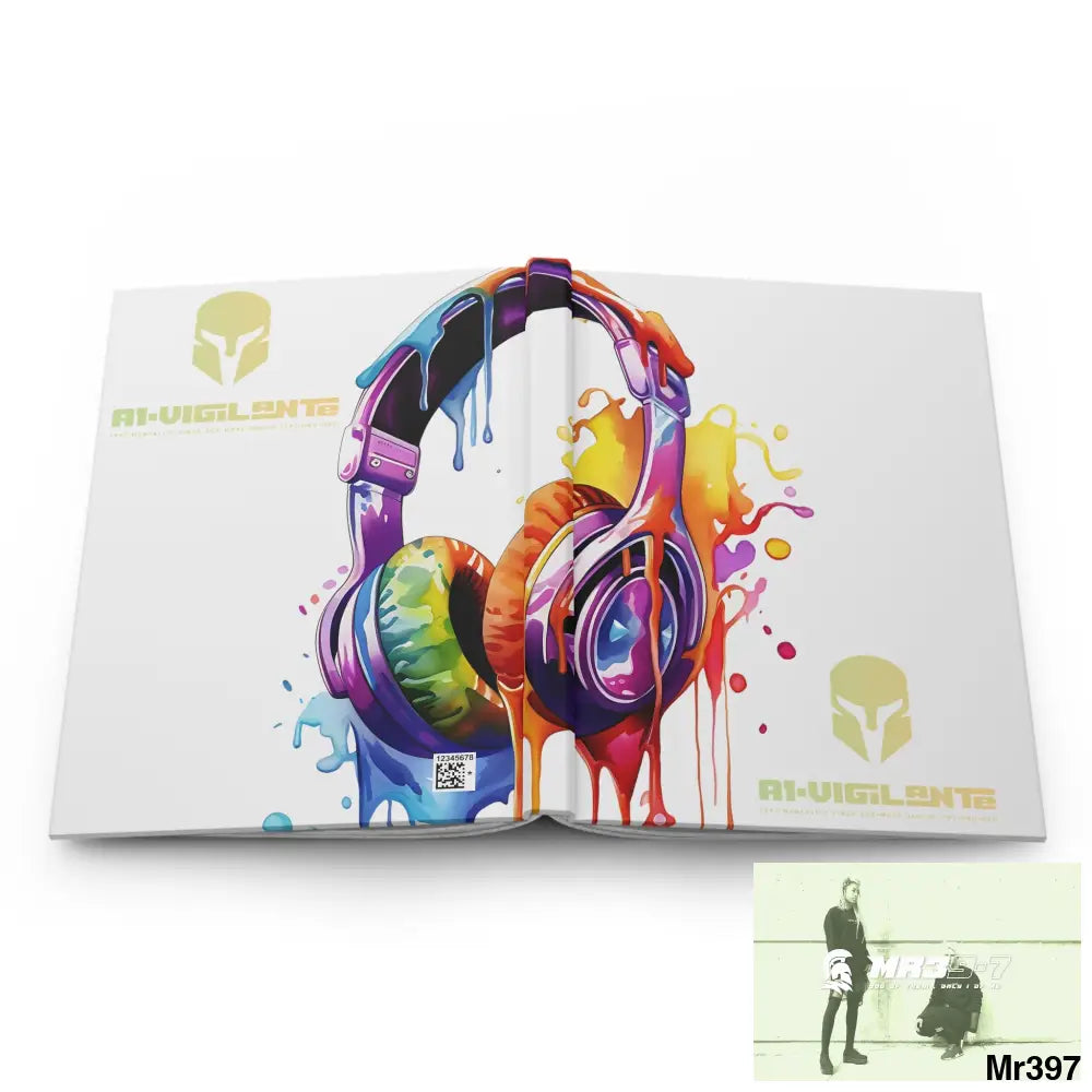 A1• Vigilante Sparta Melting Headset Hardcover Journal Matte Journal Paper products