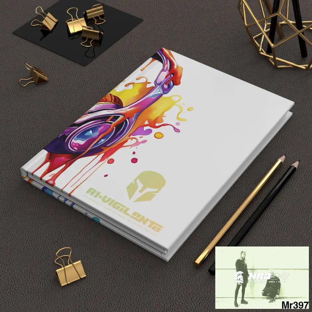 A1• Vigilante Sparta Melting Headset Hardcover Journal Matte Journal Paper products