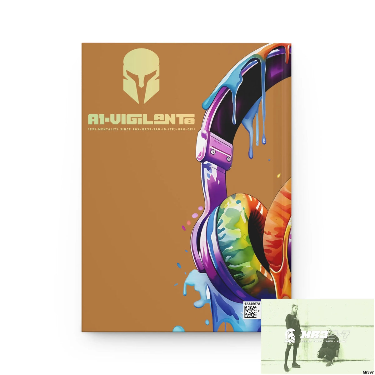 A1• Vigilante Sparta Melting Headset Hardcover Journal Matte Journal Paper products