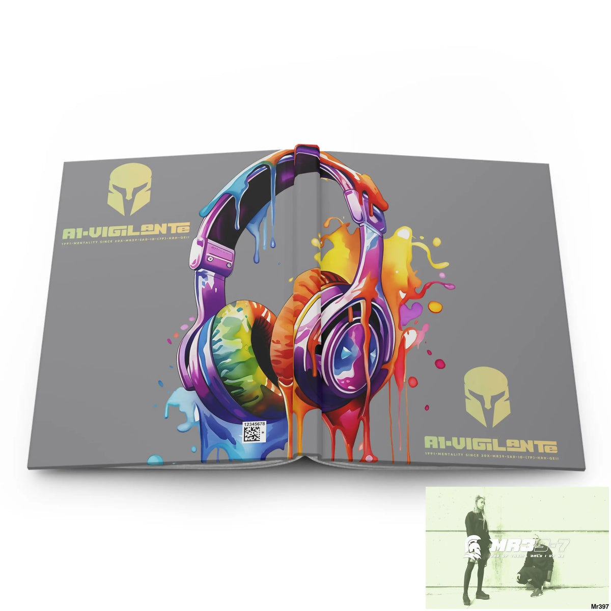 A1• Vigilante Sparta Melting Headset Hardcover Journal Matte Journal Paper products