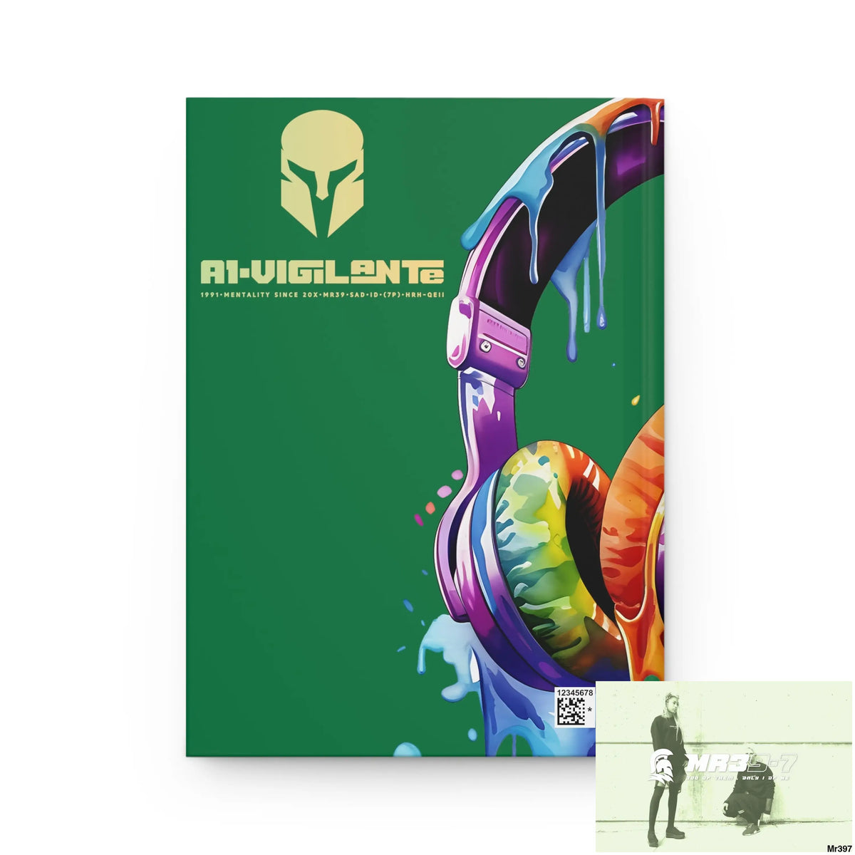 A1• Vigilante Sparta Melting Headset Hardcover Journal Matte Journal Paper products