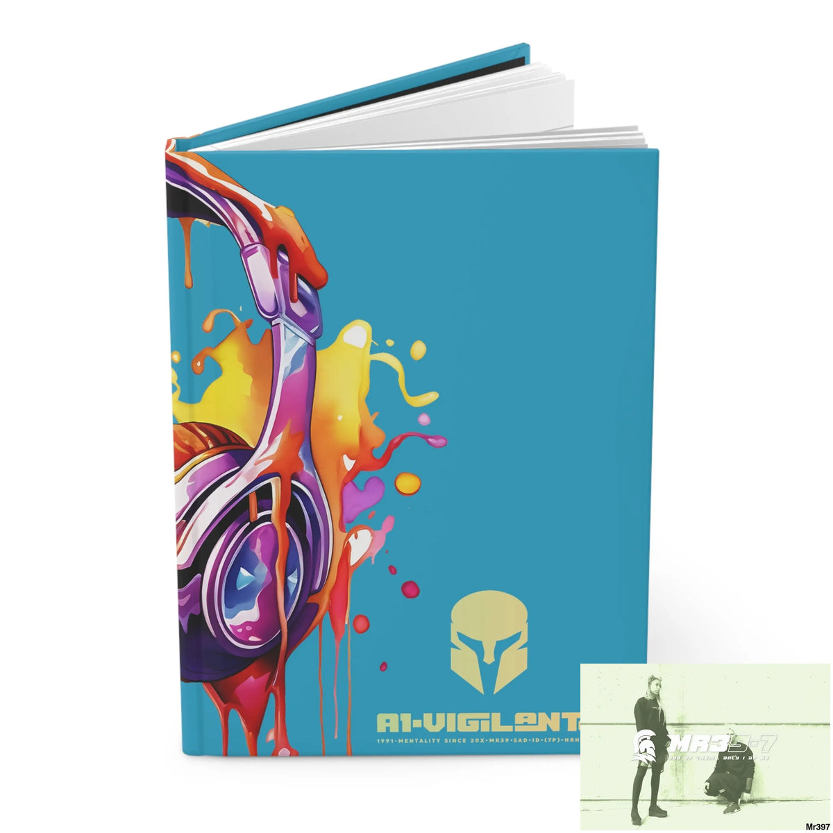 A1• Vigilante Sparta Melting Headset Hardcover Journal Matte Journal Paper products