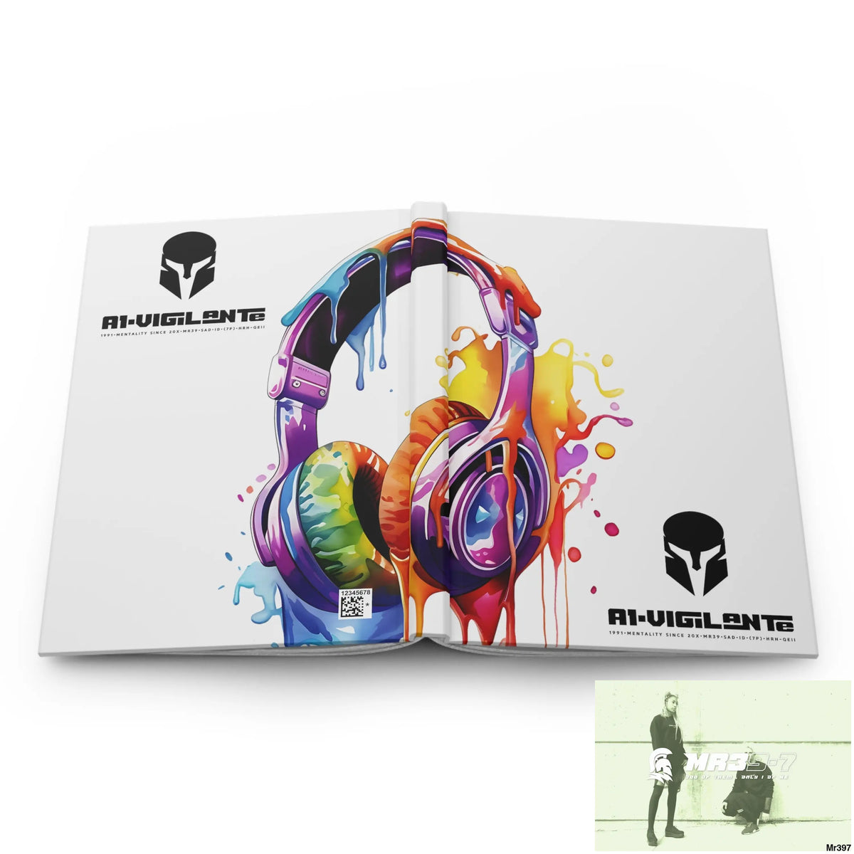 A1• Vigilante Sparta Melting Headset Hardcover Journal Matte Journal Paper products