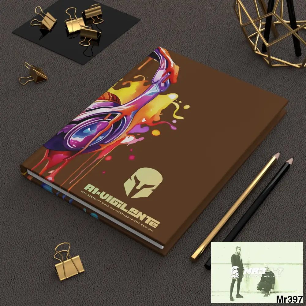 A1• Vigilante Sparta Melting Headset Hardcover Journal Matte Journal Paper products