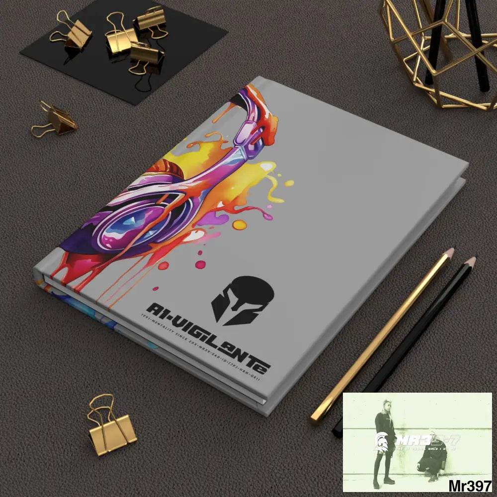 A1• Vigilante Sparta Melting Headset Hardcover Journal Matte Journal Paper products