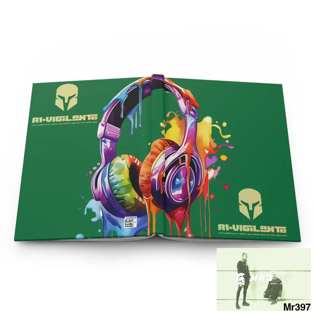 A1• Vigilante Sparta Melting Headset Hardcover Journal Matte Journal Paper products