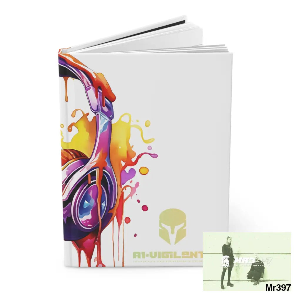 A1• Vigilante Sparta Melting Headset Hardcover Journal Matte Journal Paper products