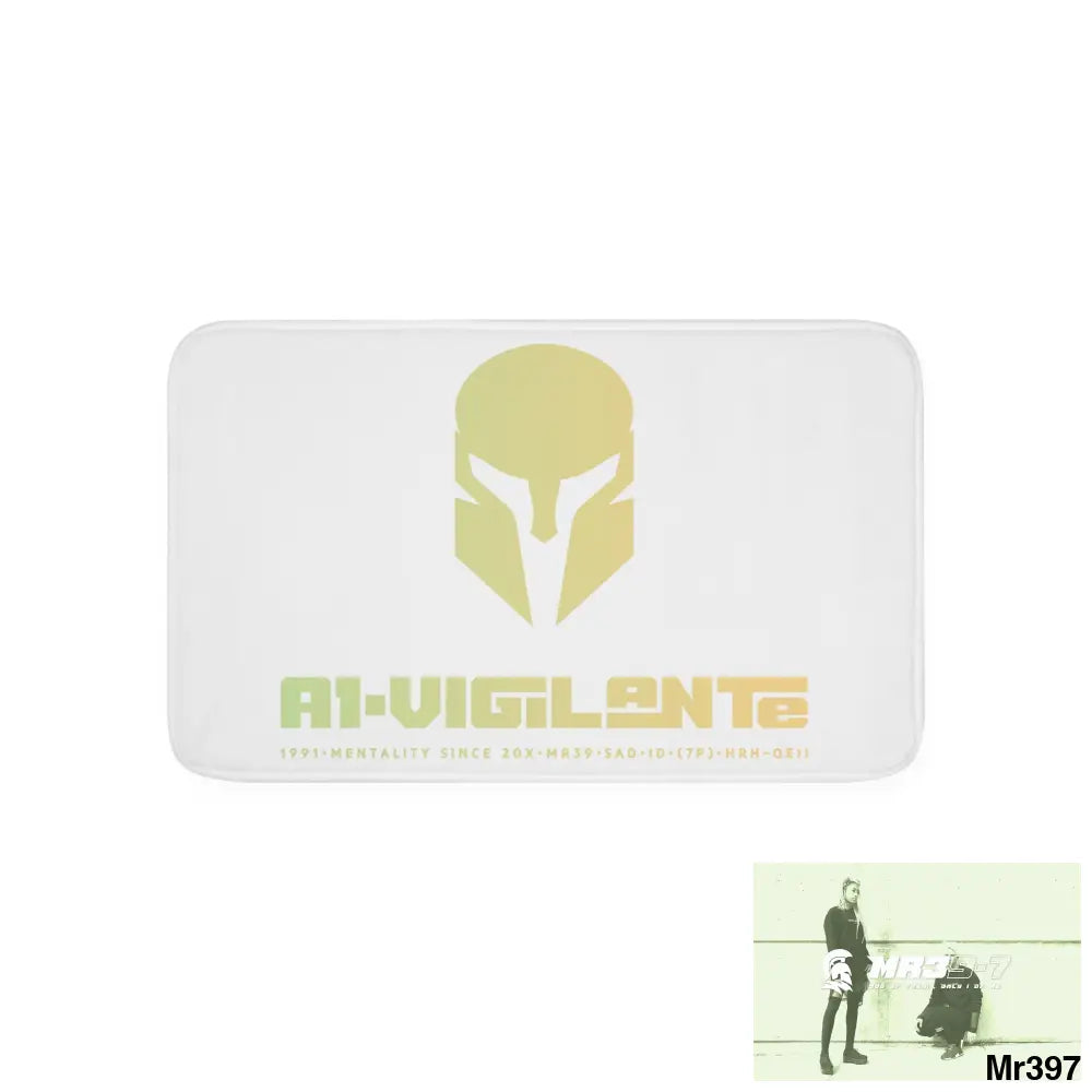 A1-Vigilante Sparta Memory Foam Bath Mat White / 30” x 18” Home Decor