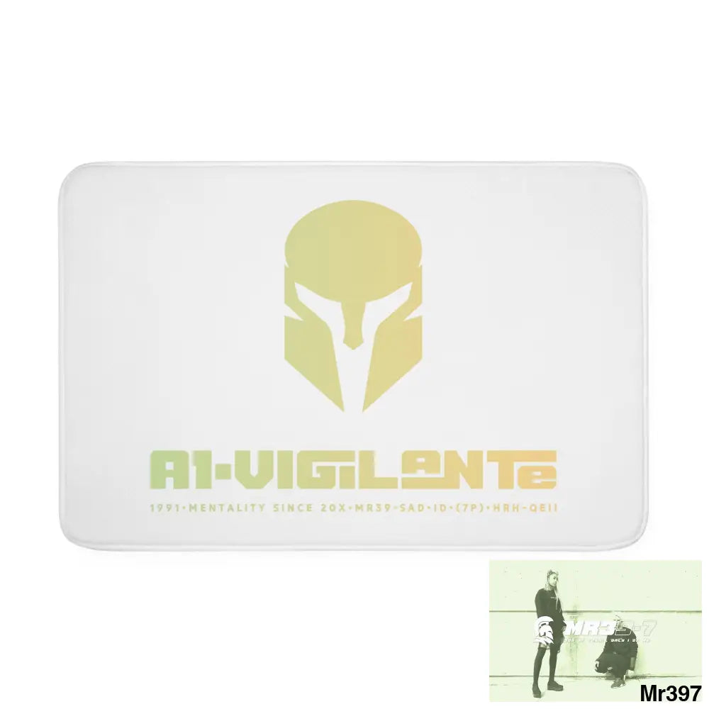 A1-Vigilante Sparta Memory Foam Bath Mat White / 36” x 24” Home Decor