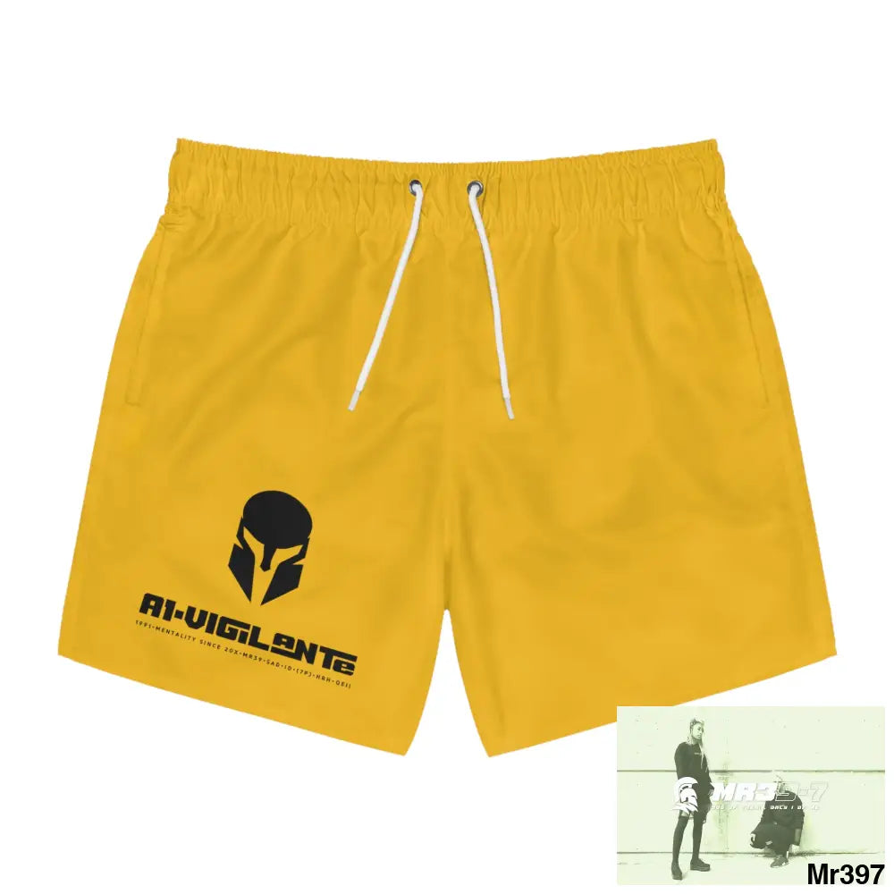 A1-Vigilante Sparta Mens Swim Trunks (AOP) 2XL / Seam thread color automatically matched to design All Over Prints
