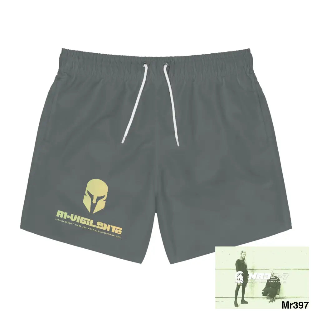 A1-Vigilante Sparta Mens Swim Trunks (AOP) 2XL / Seam thread color automatically matched to design All Over Prints