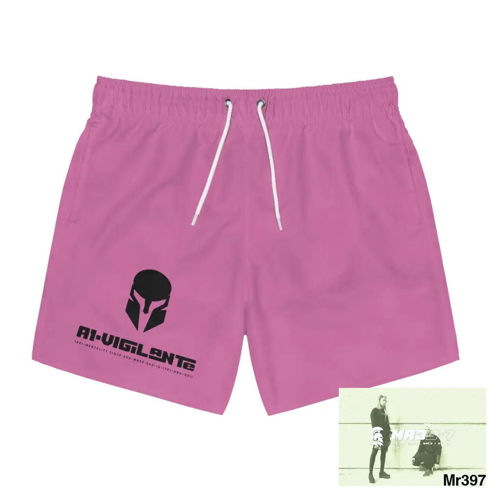 A1-Vigilante Sparta Mens Swim Trunks (AOP) XL / Seam thread color automatically matched to design All Over Prints