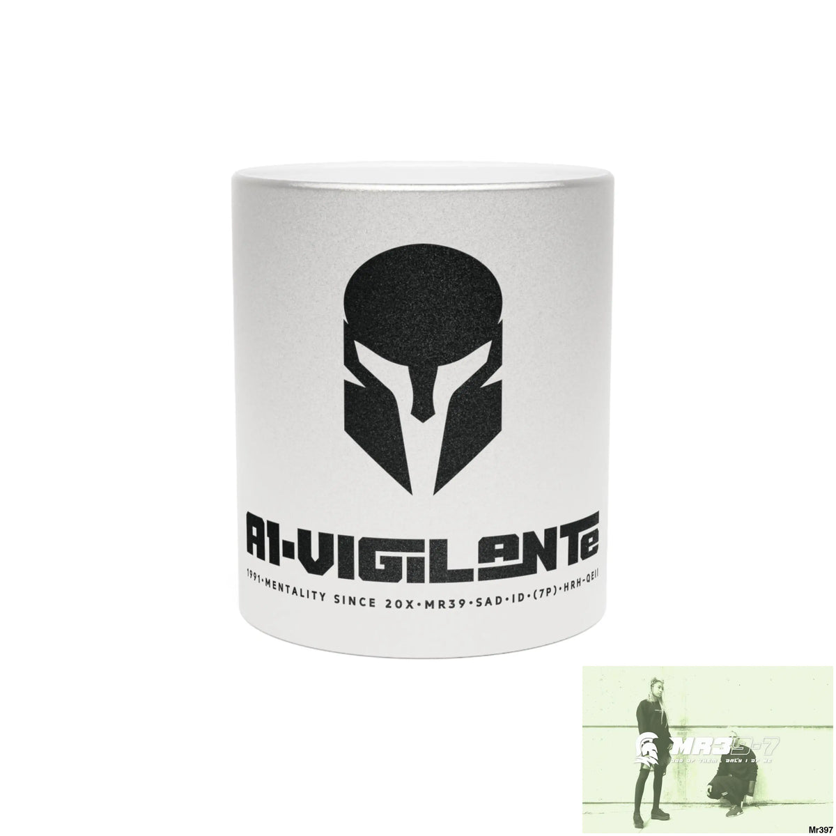 A1-Vigilante Sparta Metallic Mug (Silver\Gold) 11oz / Silver Mug
