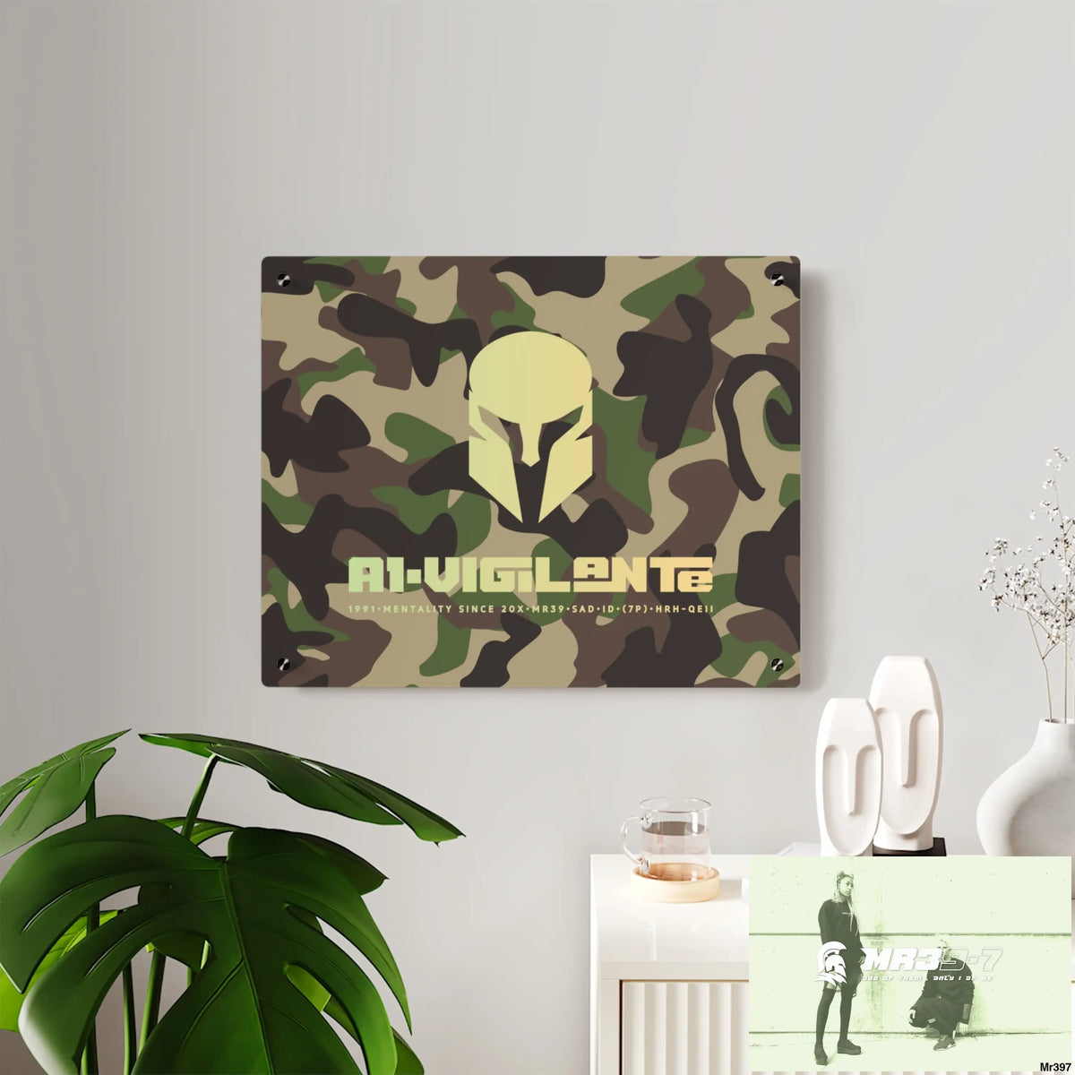 A1-Vigilante Sparta Military Mentality 1991 Style Acrylic Wall Art Panels Home Decor