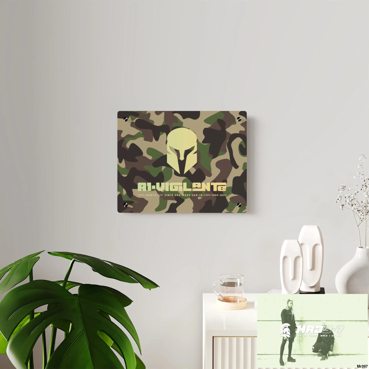 A1-Vigilante Sparta Military Mentality 1991 Style Acrylic Wall Art Panels Home Decor