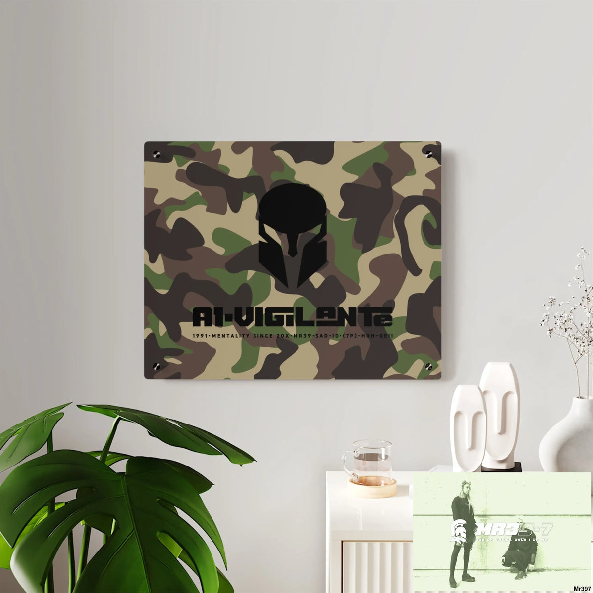 A1-Vigilante Sparta Military Mentality 1991 Style Acrylic Wall Art Panels Home Decor