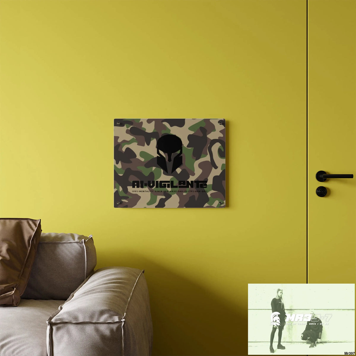 A1-Vigilante Sparta Military Mentality 1991 Style Acrylic Wall Art Panels Home Decor