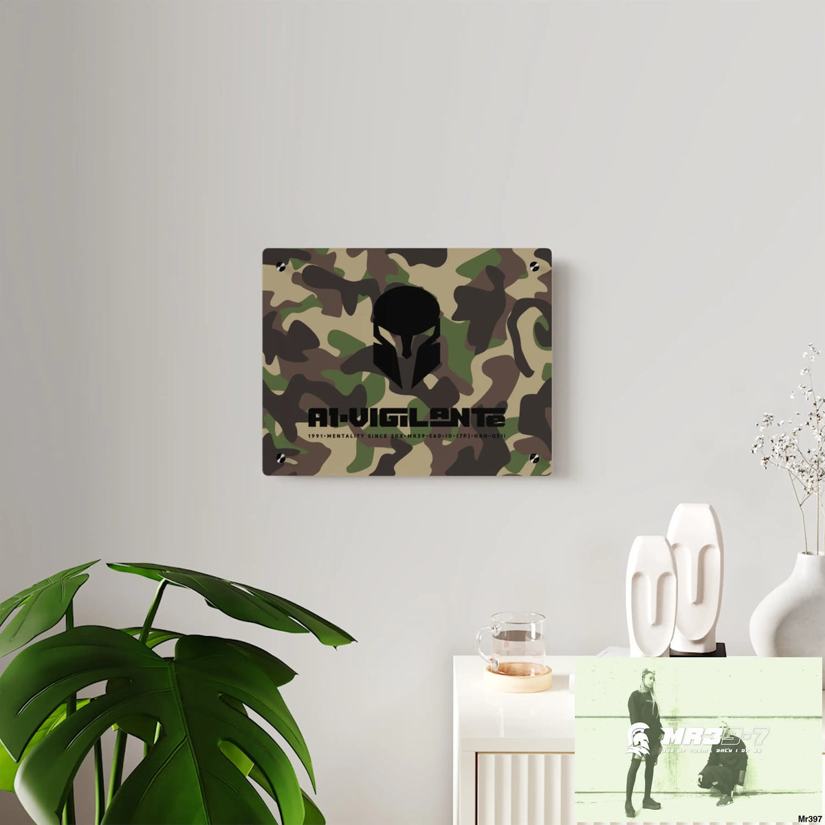 A1-Vigilante Sparta Military Mentality 1991 Style Acrylic Wall Art Panels Home Decor