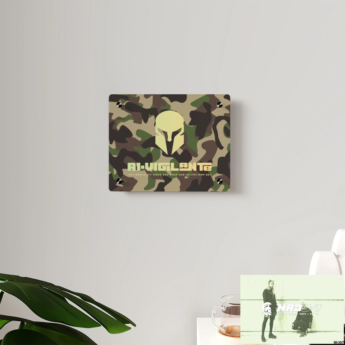 A1-Vigilante Sparta Military Mentality 1991 Style Acrylic Wall Art Panels Home Decor