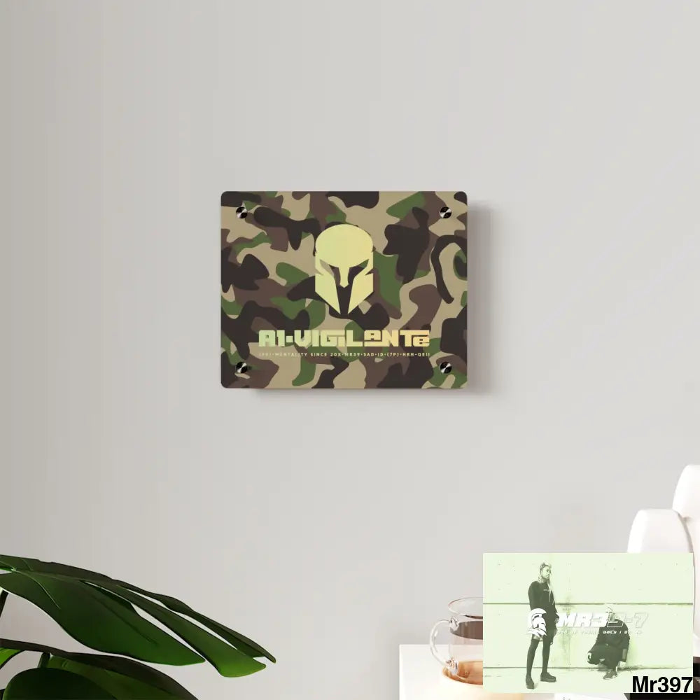 A1-Vigilante Sparta Military Mentality 1991 Style Acrylic Wall Art Panels Home Decor